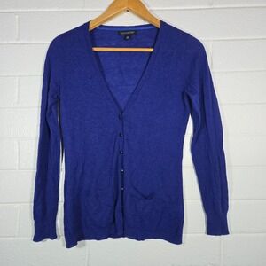 Banana Republic Cardigan Medium Alpaca Wool Blend Italian Yarn Bright Preppy